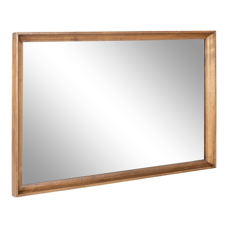 Red Barrel Studio® Cassandrea Decorative Wooden Rectangle Wall Mirror